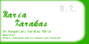 maria karakas business card